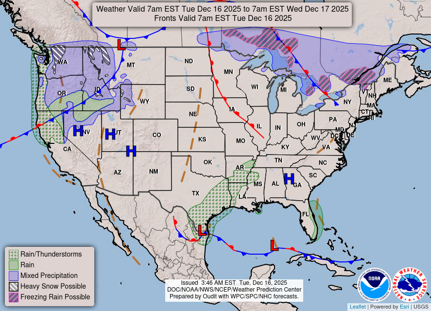 National Forecast Charts- are you ready for the next power outage? 
