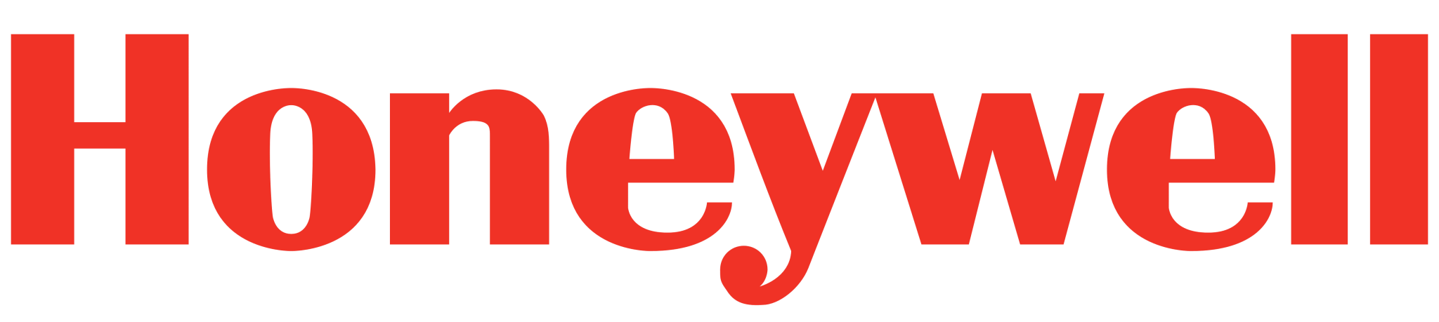 Honeywell Logo, bright red against a white background